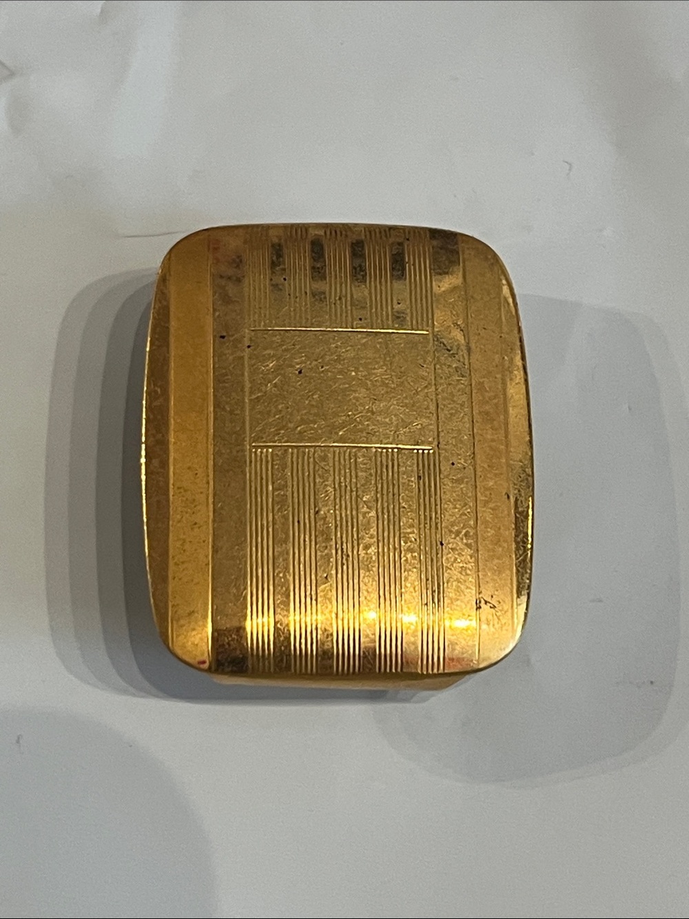 SWANK DELUXE PLATE BRONZE SMALL BELT BUCKLE, 1.1/4”